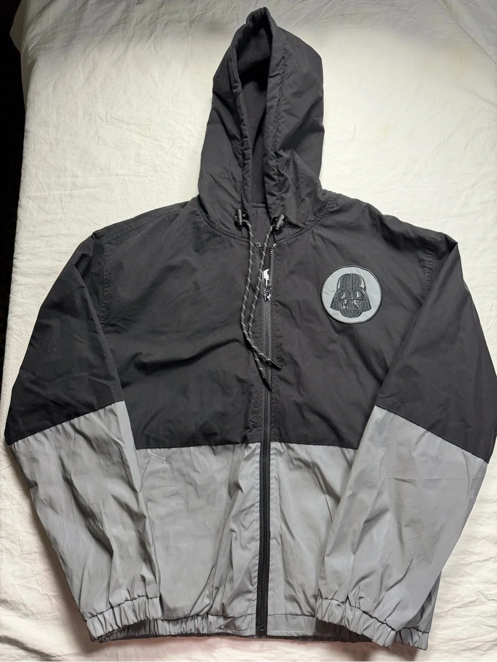 Star Wars Men's Black & Gray Hooded Windbreaker Jacket